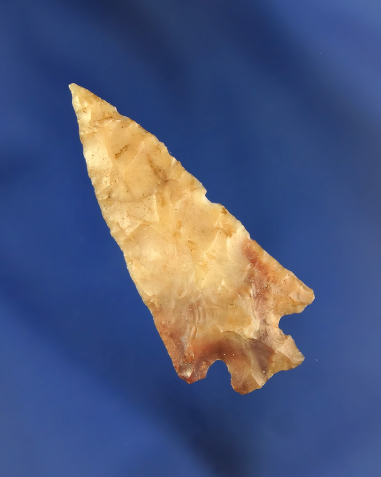 Excellent style, flaking and material color on this 1 9/16" Snake River Dart Point - Columbia River,