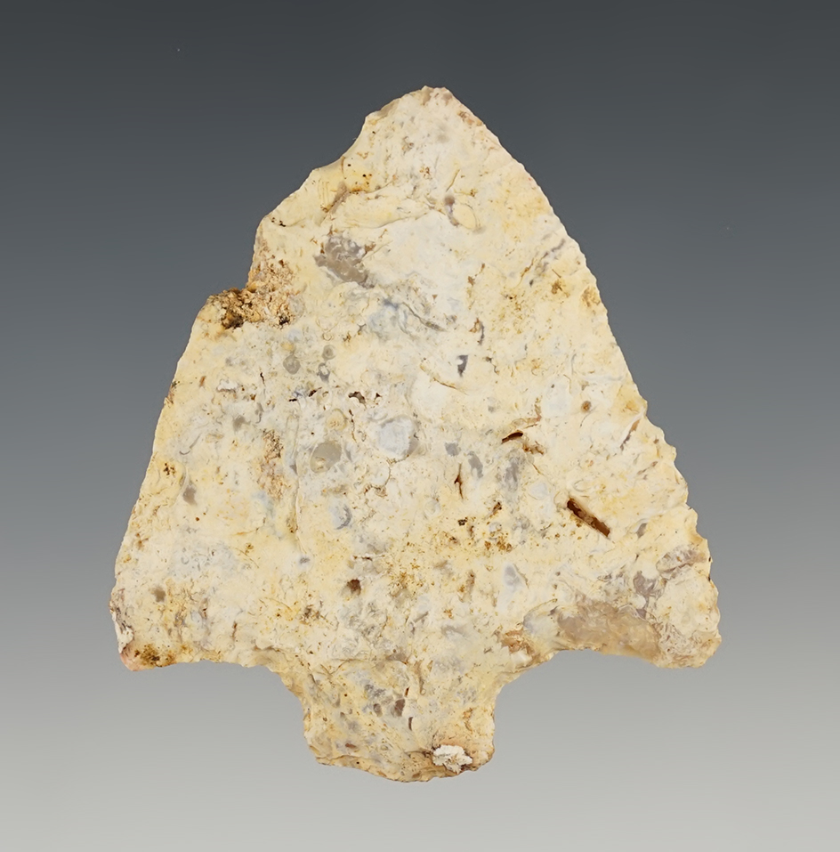Thin 2 5/8" Abbey found in Houston Co., Georgia. Made from Coastal Plains Chert.