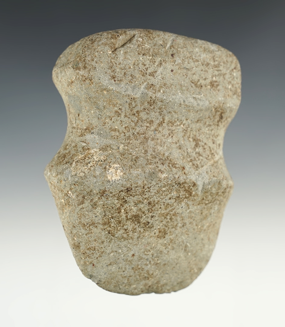 3 13/16" Full Groove Axe that was anciently salvaged from a larger axe. Found in Ross Co., Ohio.