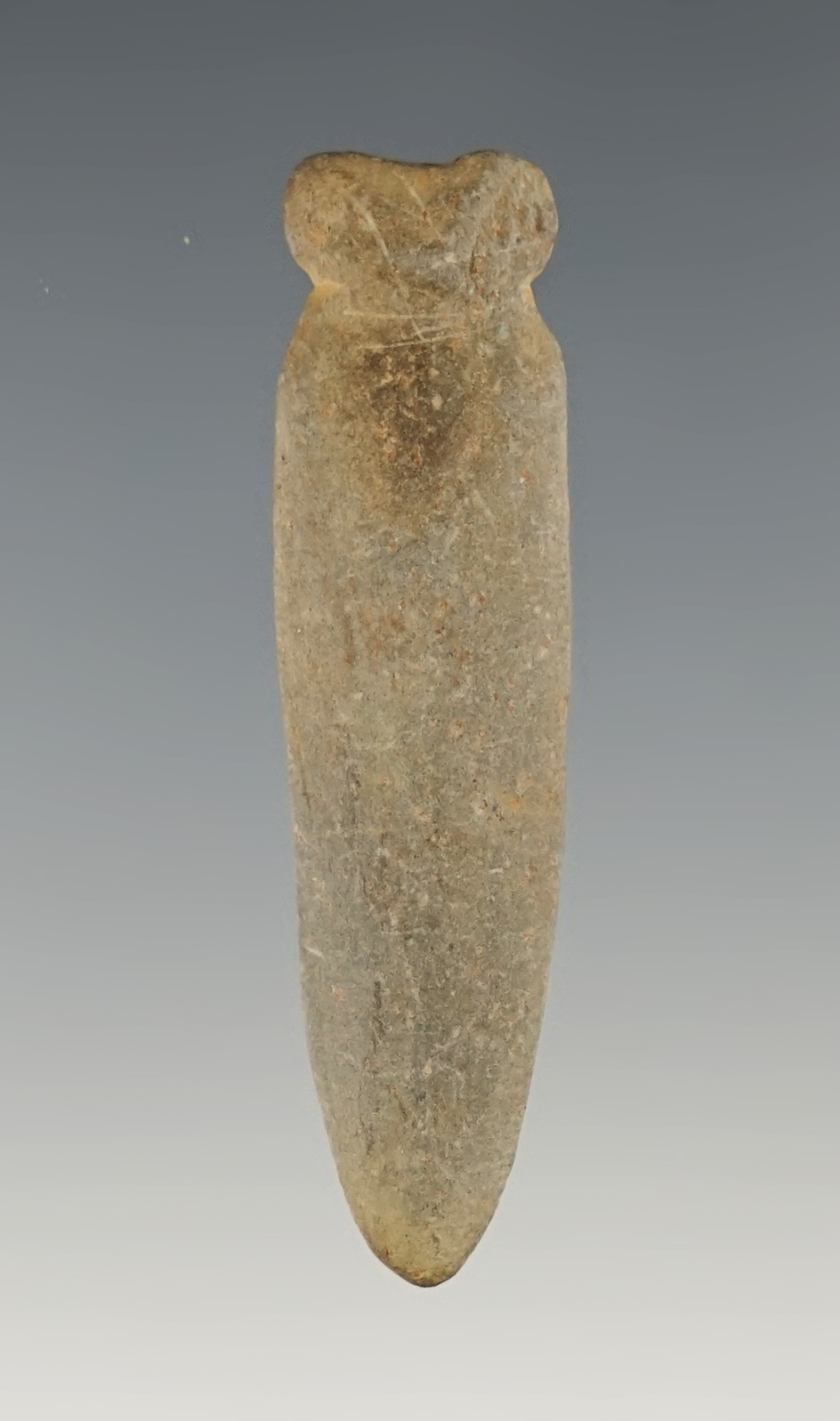 Rare 1 15/16" Grooved Pendant found in Klamath Co., Oregon by Michael Hough. Pictured.
