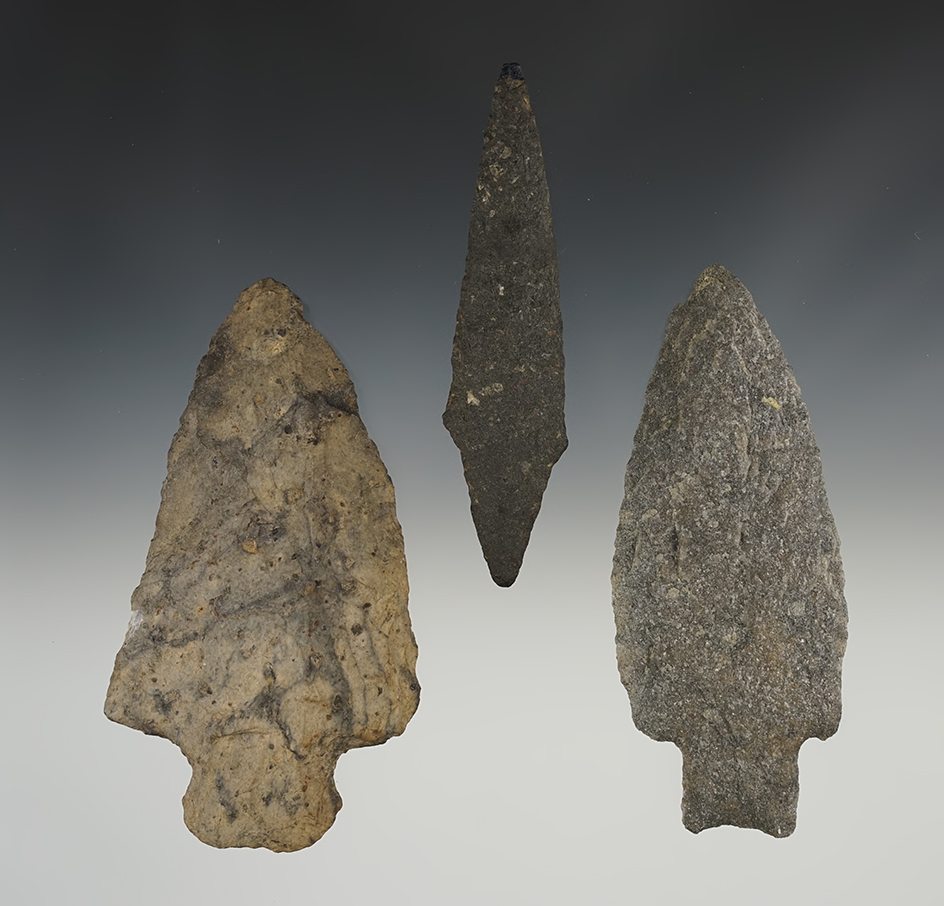 Set of 3 large Maryland Points in great condition. The largest is 4 11/16".