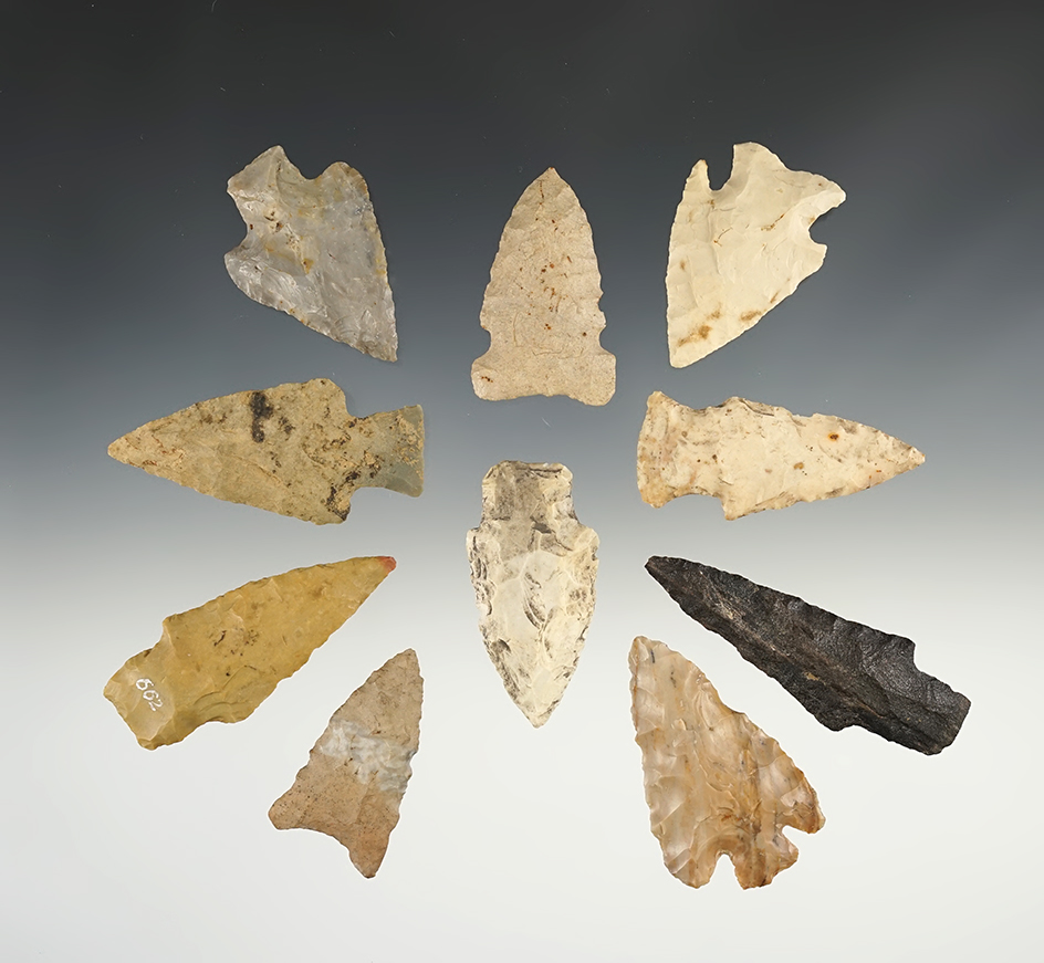 Set of 10 assorted  from various states. Most are in great condition. The largest is 2 3/4".