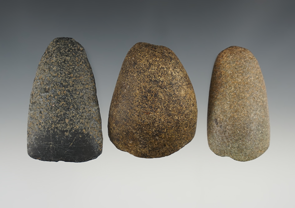 Set of 3 Ohio Adzes in good condition. The largest is 2 3/4".