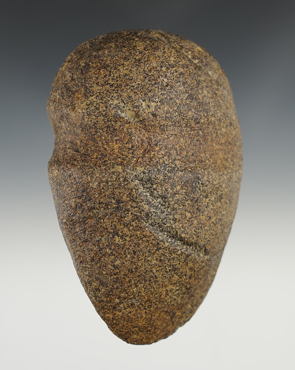 4 7/8" long 3/4 Grooved Axe made from Hardstone. Found in Kentucky.