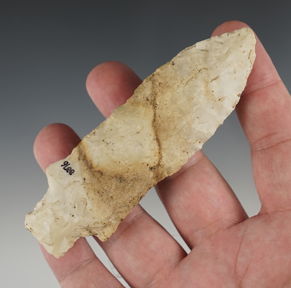 Nice 4 3/16" Late Archaic Stemmed found in Lee Co., Georgia.