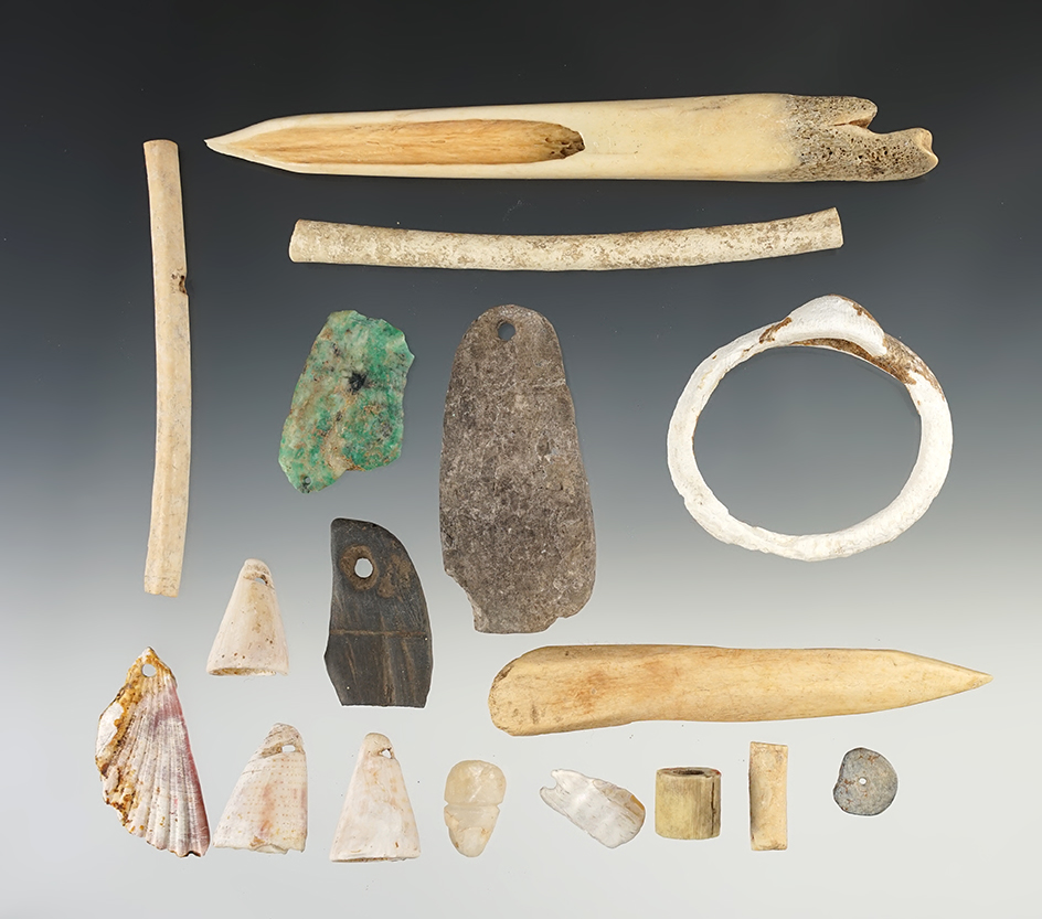 Assorted group of site material recovered in New Mexico. Largest is 5 7/8".