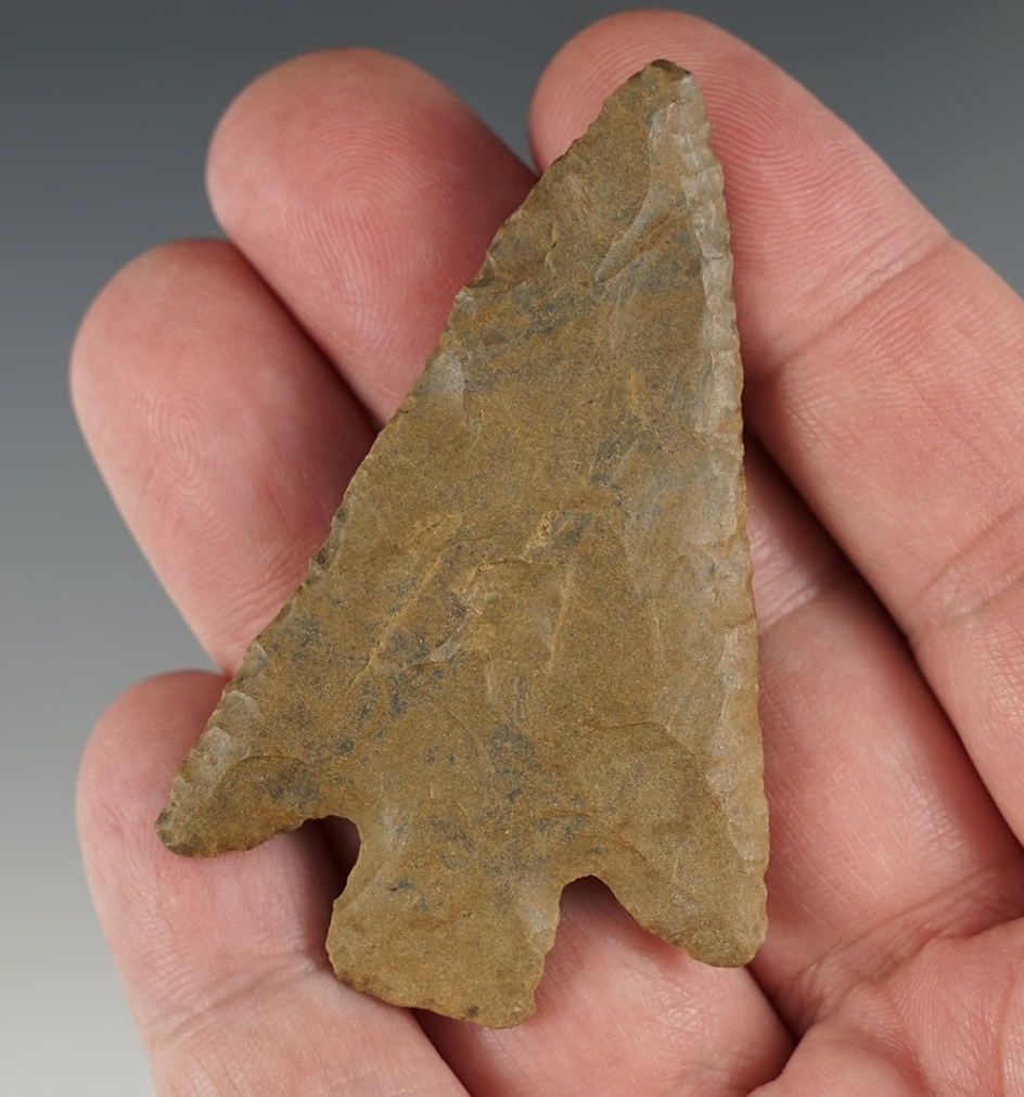 2 9/16" Buck Creek found in Northwest Alabama. Made from Fort Payne Chert.