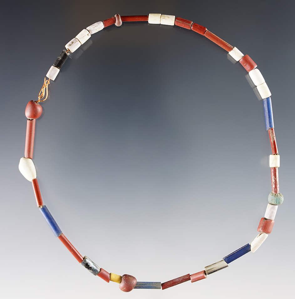 Nice 12" Wampum Necklace. Found at the Power House Site in Lima, New York.