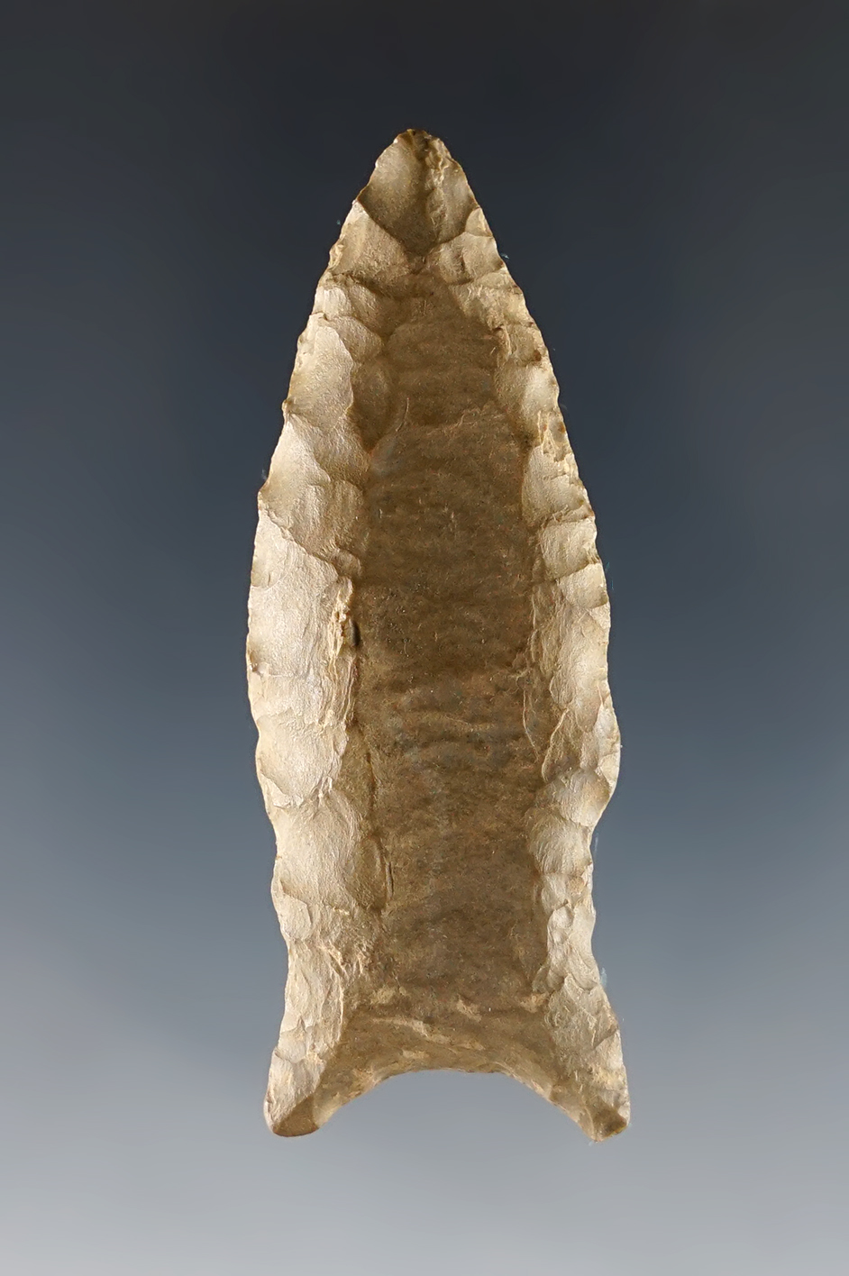 Nicely made 2 1/2" Fluted Cumberland found in Kentucky.