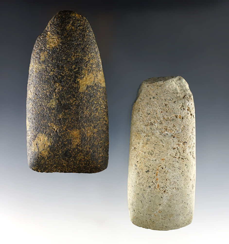 Pair of nice Ohio artifacts including 1 Celt and 1 Adze. Both are in good condition.