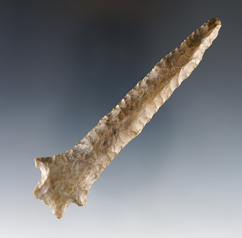 Nicely styled 4 3/16" Kentucky Drill made from Ft. Payne Chert.