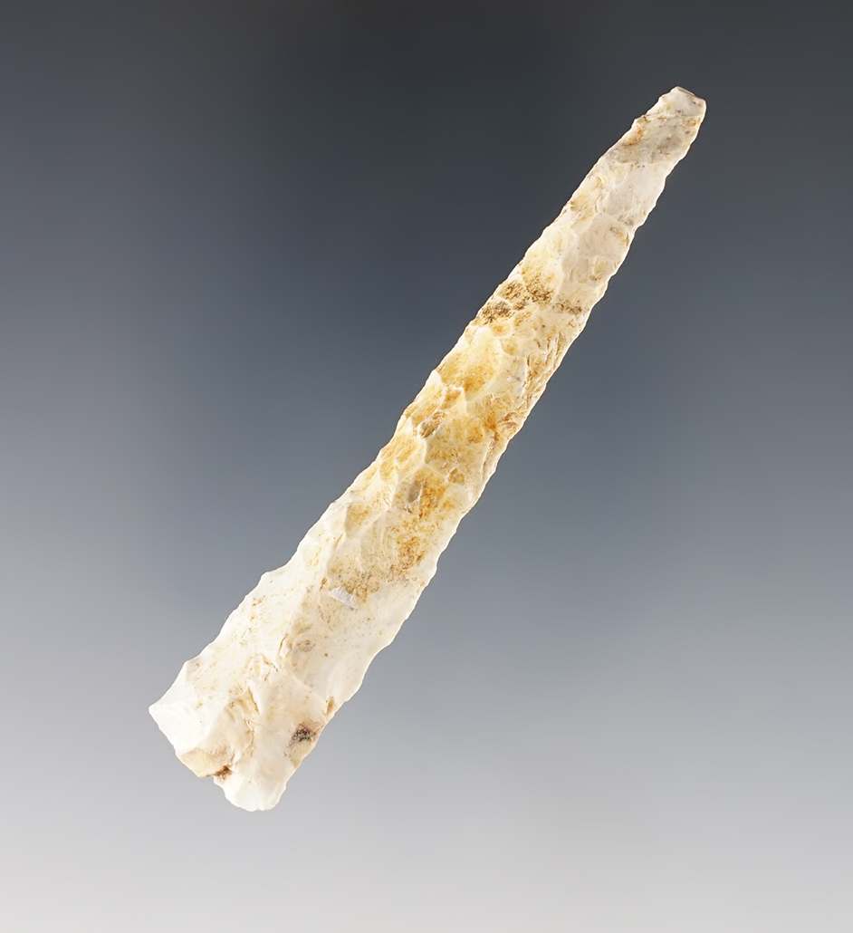 Nice 3 1/16" Drill found in Sullivan Co., Illinois. Ex. Steve McCabe collection. Motely COA.