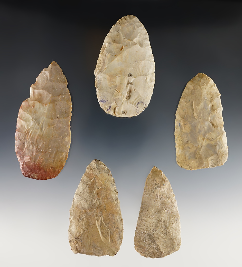 Set of 5 Indiana Blades in good condition. The largest is 3 7/16".