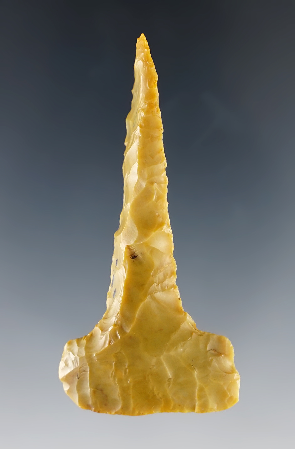 2 11/16" Archaic Drill found in Kentucky. Well flaked and in excellent condition.