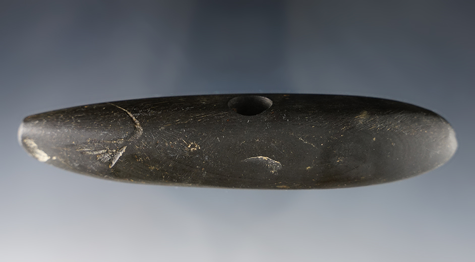 Nice 5 1/8" wide Bannerstone - Brubacker Farm, Allen Co., Ohio. Ex. Staley. Bennett COA.