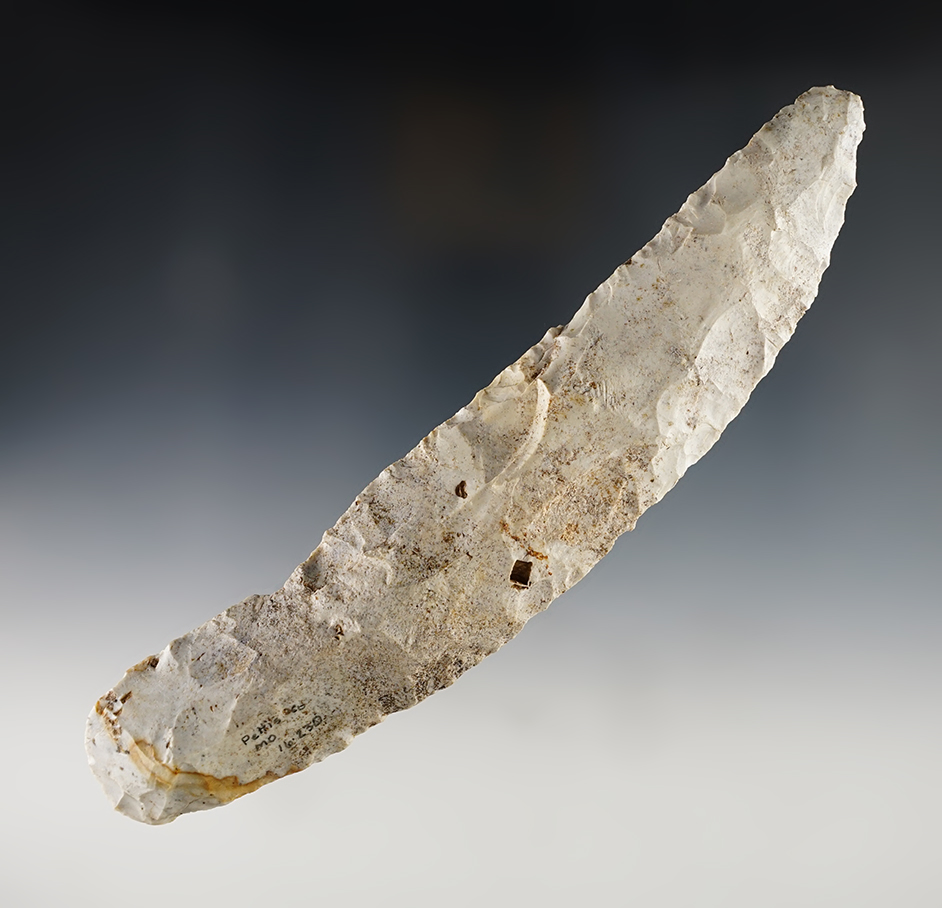 Large and unique 8 1/8" Curved Knife found in Pettis Co., Missouri in the 1960's.