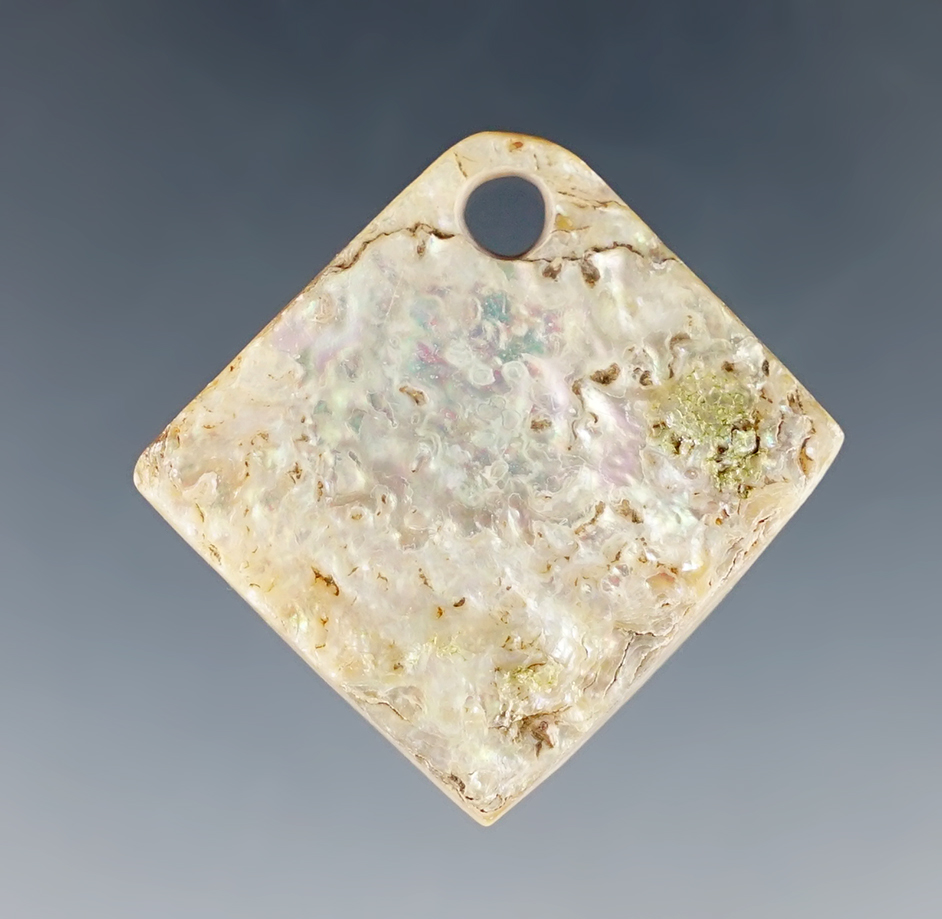 1 5/16" Abalone Shell Pendant found in Central Arizona. Comes with a Stermer COA.