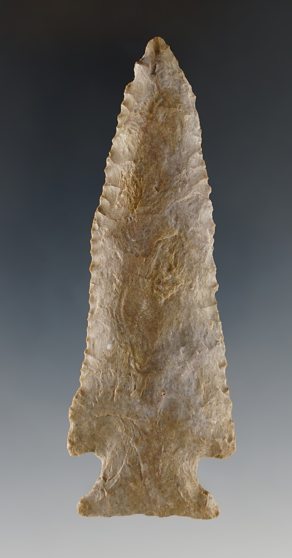 3 11/16" Cornernotch point found in Hardin Co., Tennessee. Nice edgework .