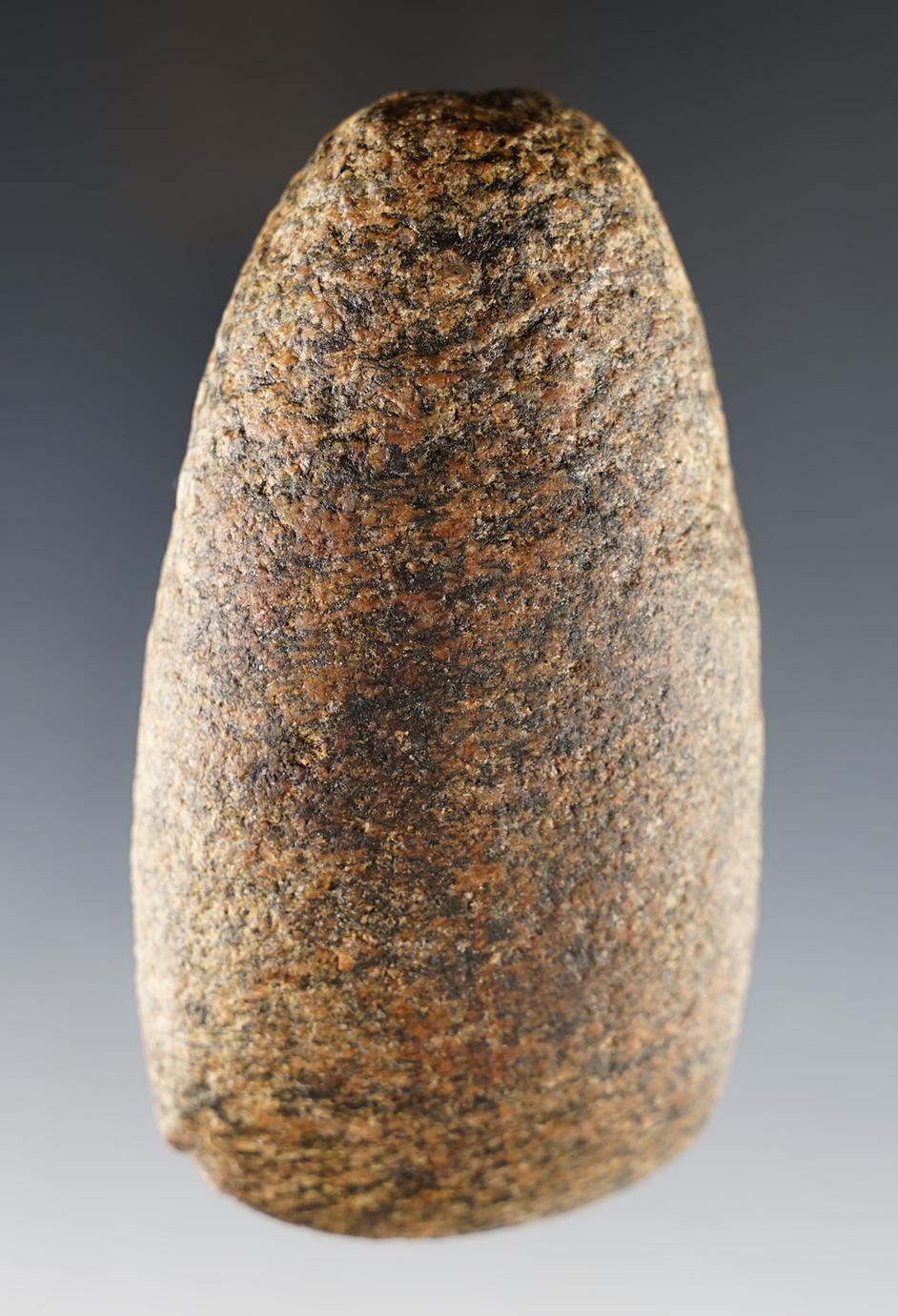 Beautifully colored 4 3/8" Celt made from black & red Granite. Livingston Co., New York. 