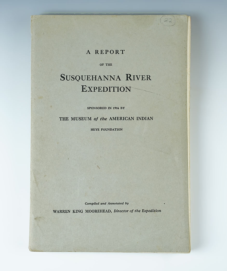 Softcover Book: "Susquehanna River Expedition" by Warren K. Moorehead, 1938. 