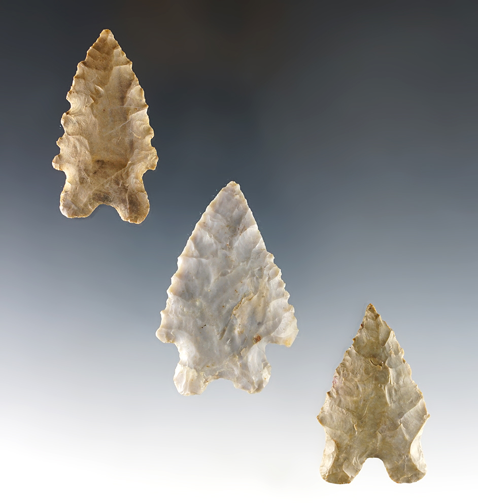 Set of 3 well made Kentucky Bifurcates in great condition. The largest is 2 1/8".