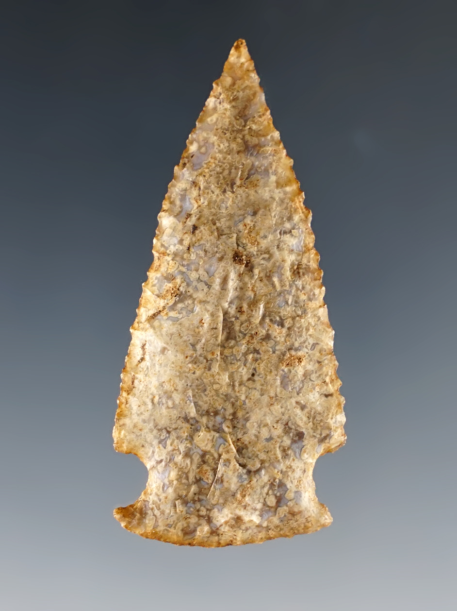 Exceptional flaking on this 2 1/8" Pelican Lake - Charles McDougal Ranch in Colorado Springs.