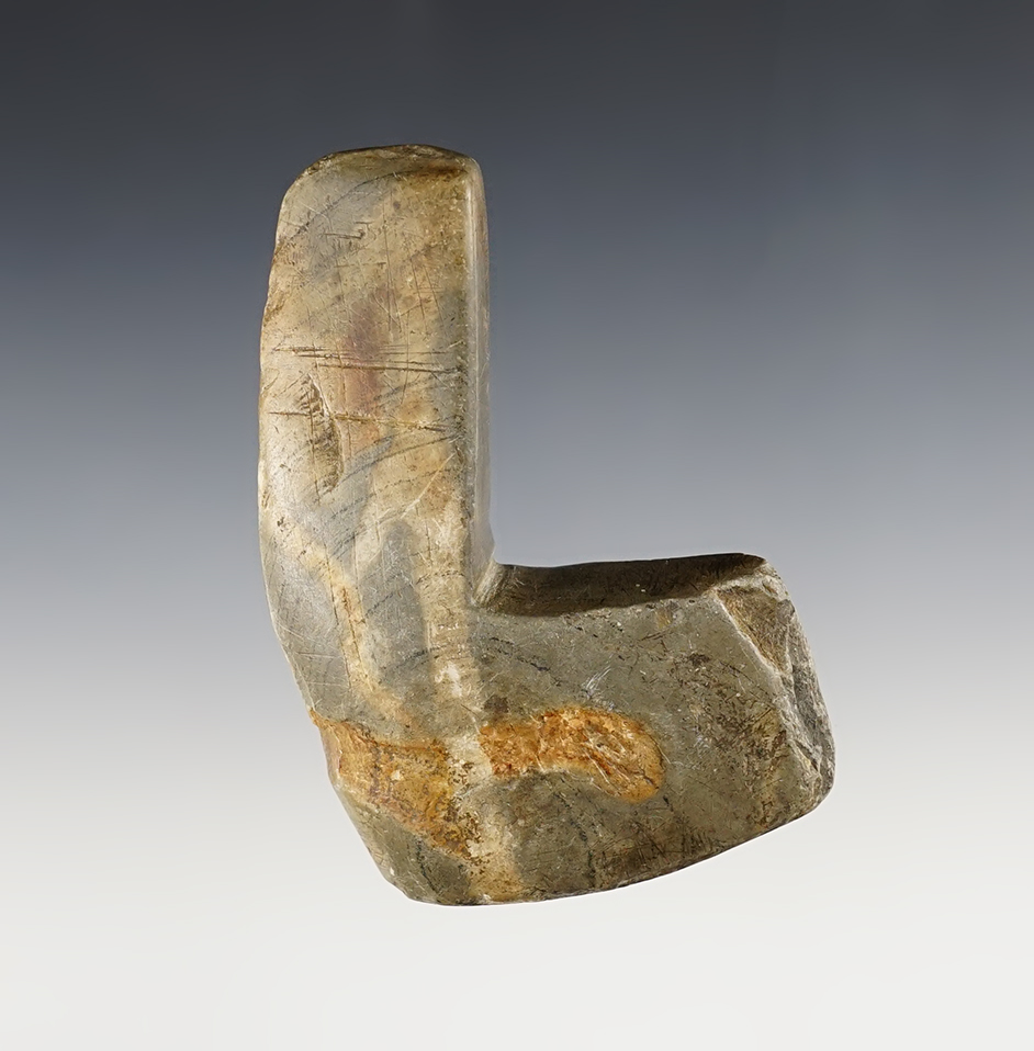 Heavily patinated 3 9/16" Geniculate Preform. Fully finished except for drilling. Midwestern U.S.