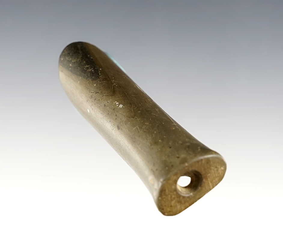 Unique 3" anciently Salvaged Birdstone found in Ohio. Ex. Hovan. Comes with a Davis COA, G-9.