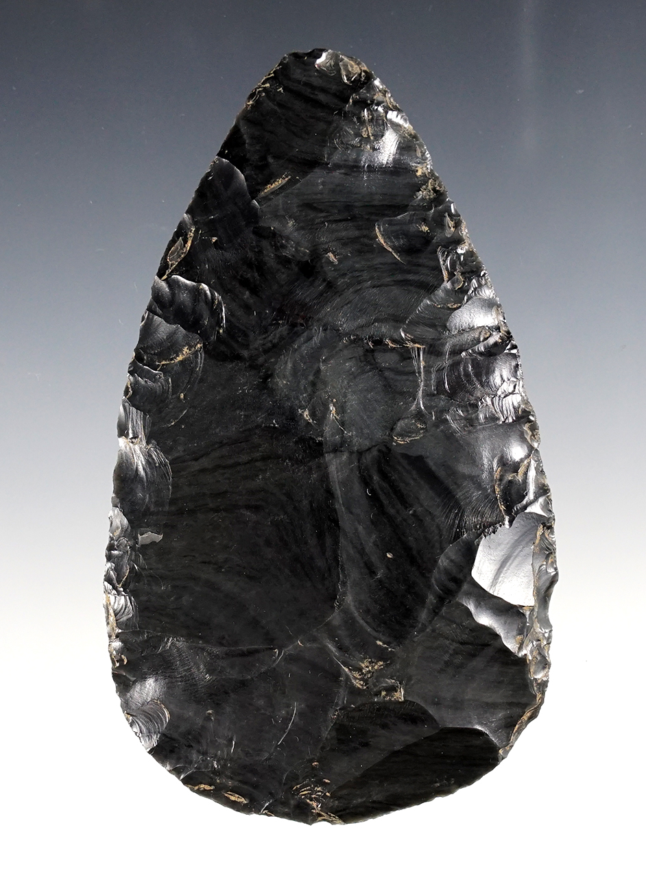 4 1/4" Archaic Biface. Long Valley near Bishop, in Inyo Co., California. Stermer COA. 