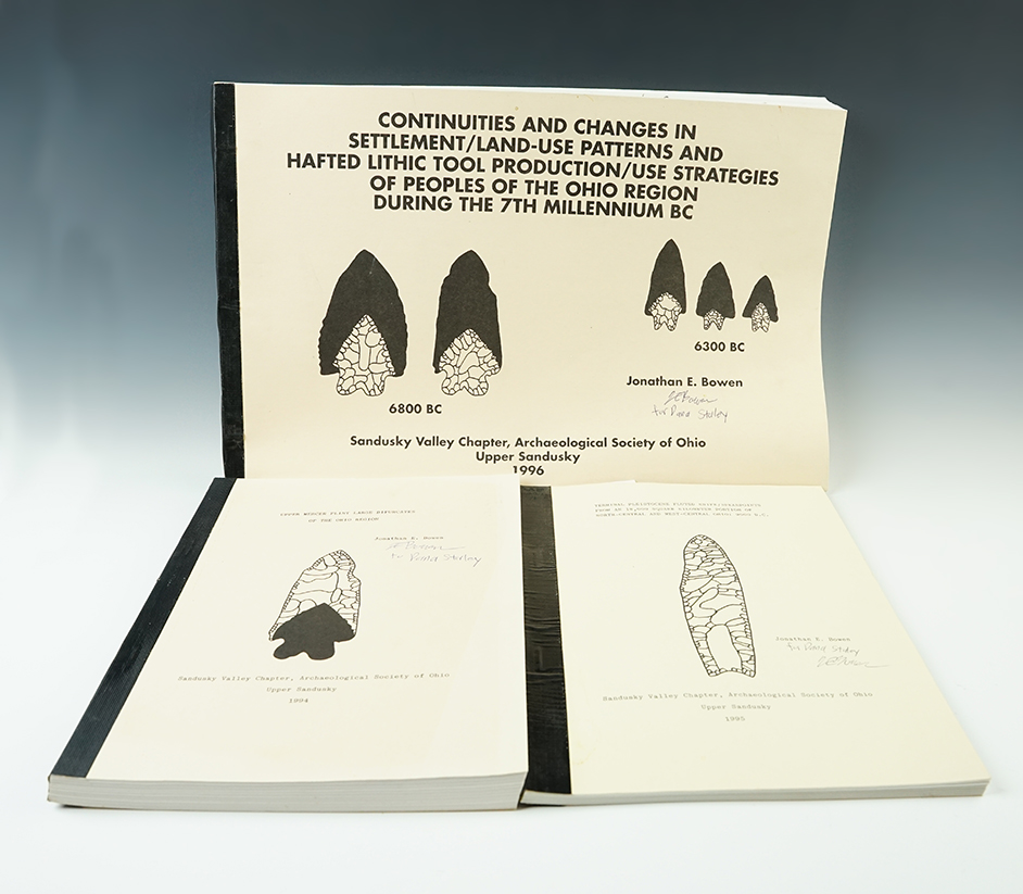 Set of 3 Softcover Books about Ohio Bifurcate, Fluted points and more in Ohio. 