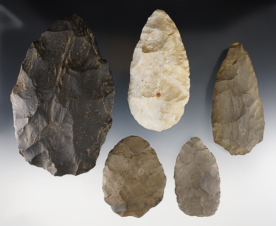 Set of 5 nicely made Blades found in New York. The largest is 5 15/16".