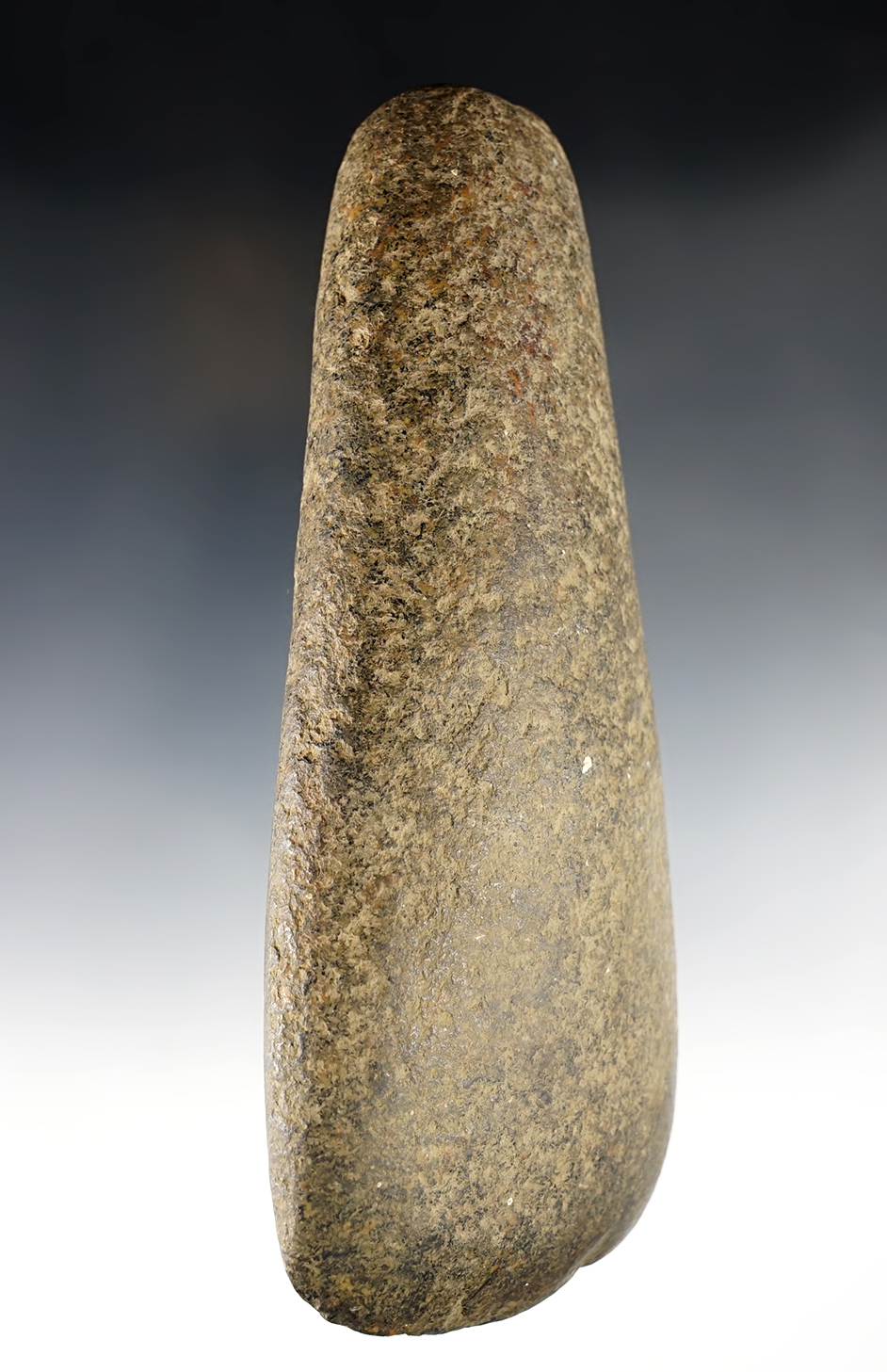 Large 7 5/8" long Hardstone Celt found in Cattaraugus Co., New York. A very well made example.