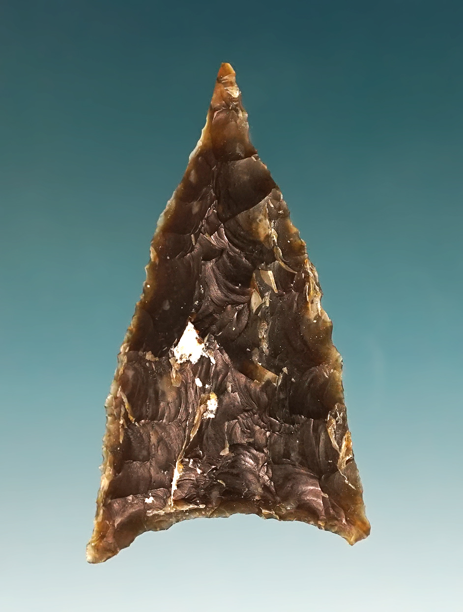 1 15/16" Channel Islands Barbed found by Al. A. Allenson in California. Stermer COA. 