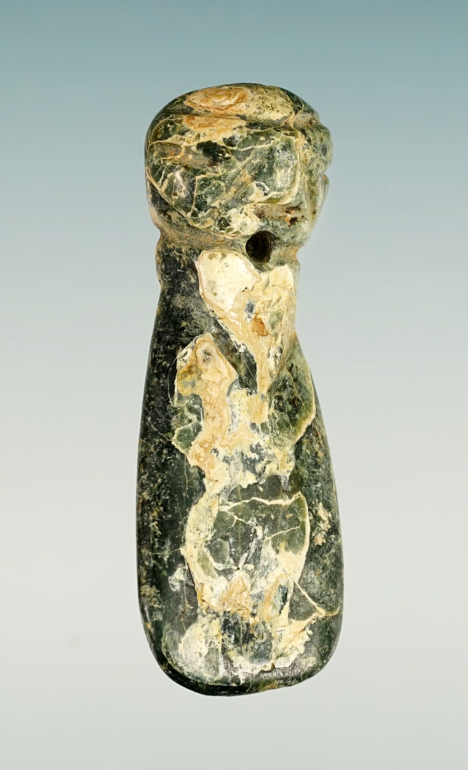 1 13/16" Small Axe God Pendant found in Guanacaste, Costa Rica, 300 BCE - CE 600. 