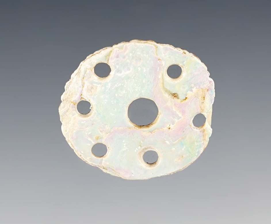 1 5/16" Abalone Shell Pendant found by Al. A. Allenson in California. Comes with a Stermer COA. 