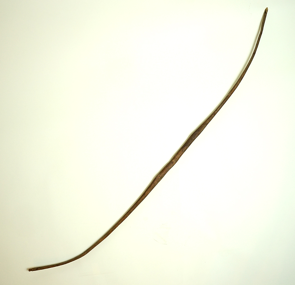 58" long original wood bow from the Great Lakes Region. 