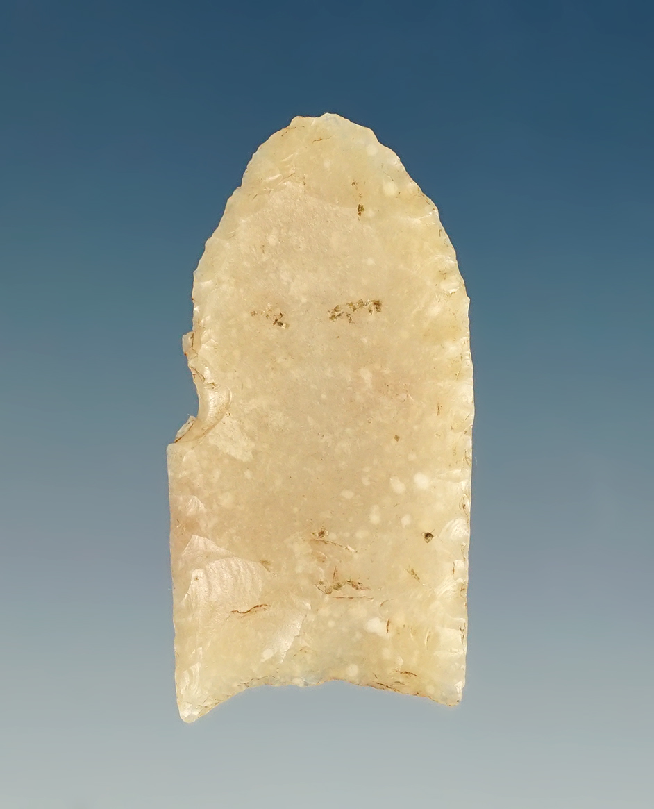 Finely flaked 1 5/8" Texas Midland made from high-grade flint. Comes with a Rogers COA.