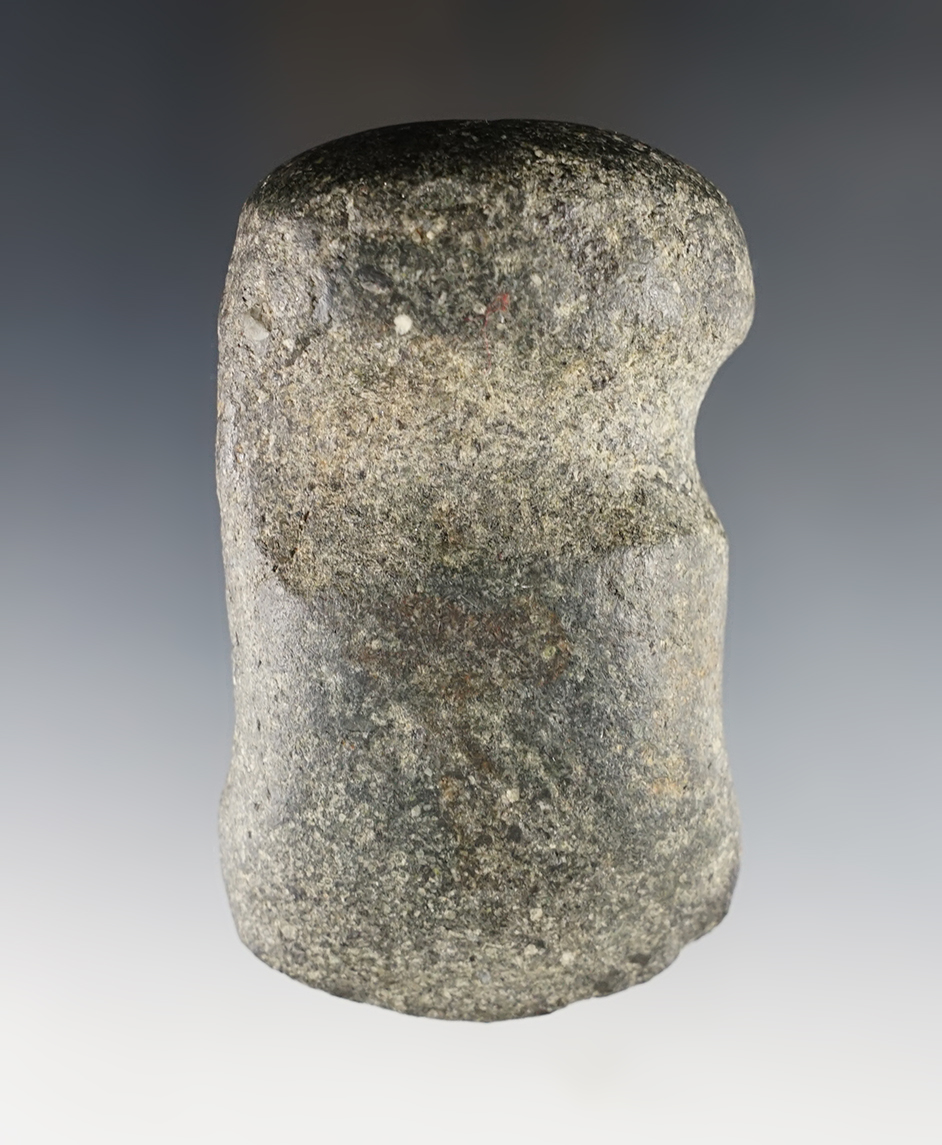 3 5/8" Flared Bit 3/4 Groove Axe used in ancient times as a hammerstone. Found in Henry Co., Ohio.