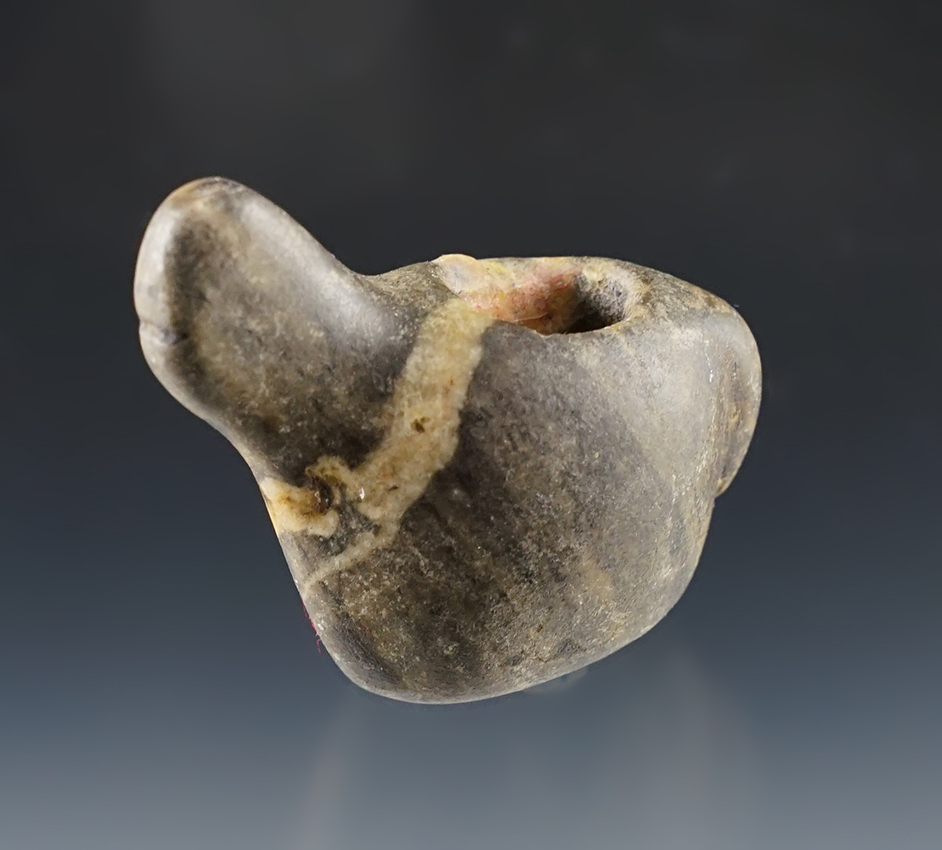 1 13/16" tall Canopa with a uniquely styled head. Found in Peru. Ex. Mike Barron collection.