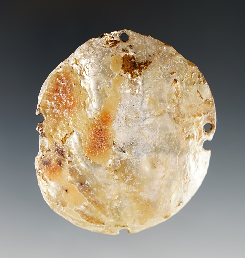 2 1/2" Abalone Shell Pendant found in Colusa Co., California.