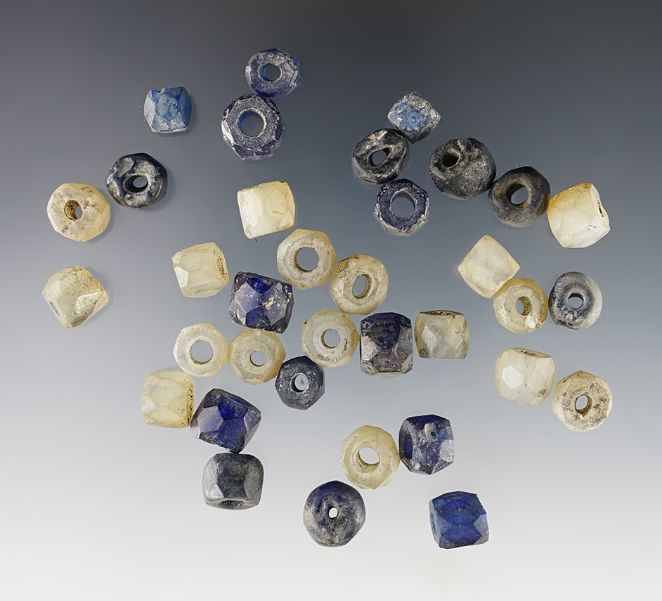 Nice set of 36 Russian Faceted Trade Beads found in the Pacific Northwest that date to the 1800's.