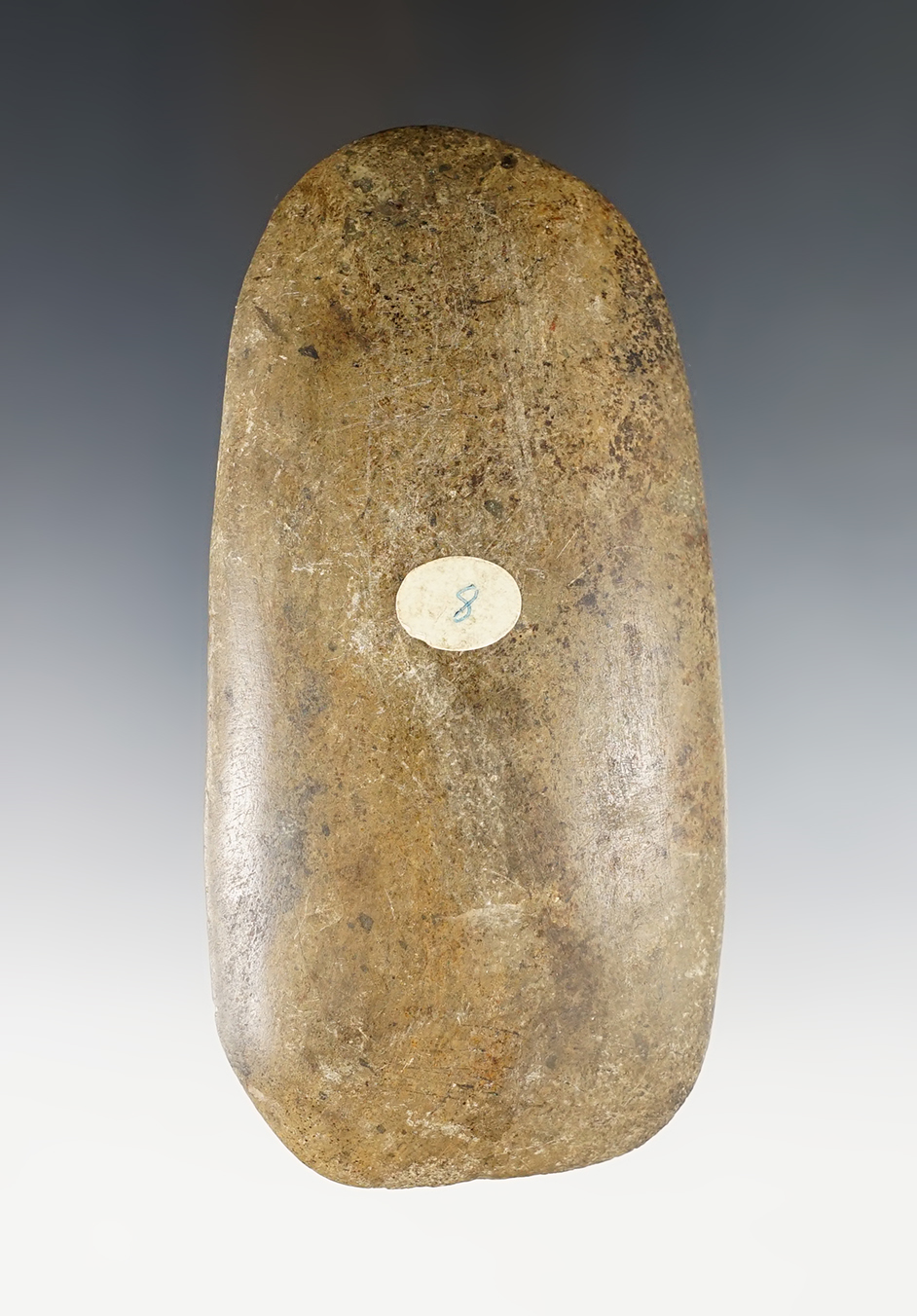 4 9 /16" beautifully polished Stone Celt recovered in Burlington Co., New Jersey. 