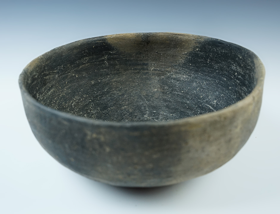 7 7/8" diameter by 2 3/4" tall Pottery Bowl. Recovered by Joe Macik in Lee Co., Arkansas. 