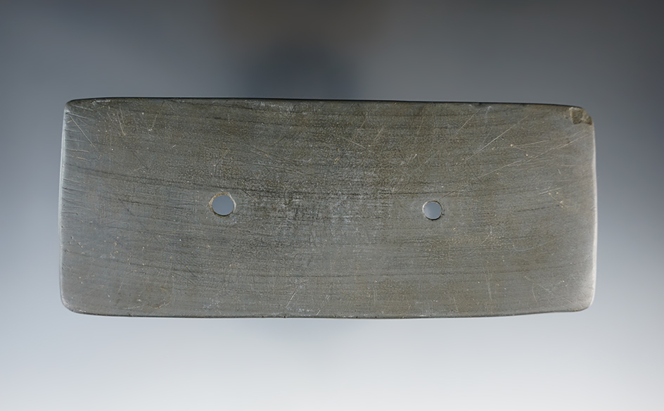 5 1/4" Adena Rectangular/Tablet Gorget with engravings. Found in Crawford Co., Ohio. Pictured!