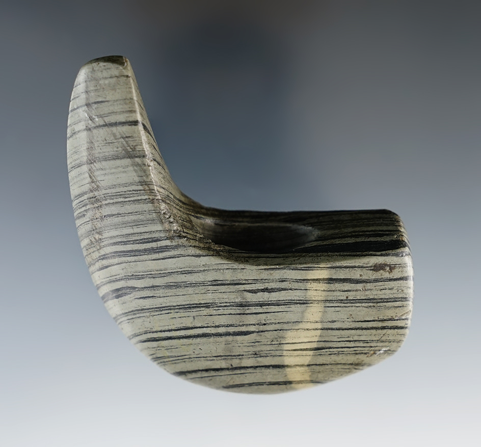 2 5/8" Archaic Geniculate found in Wayne Co., Ohio. Pictured in The Meuser Collection & other books!