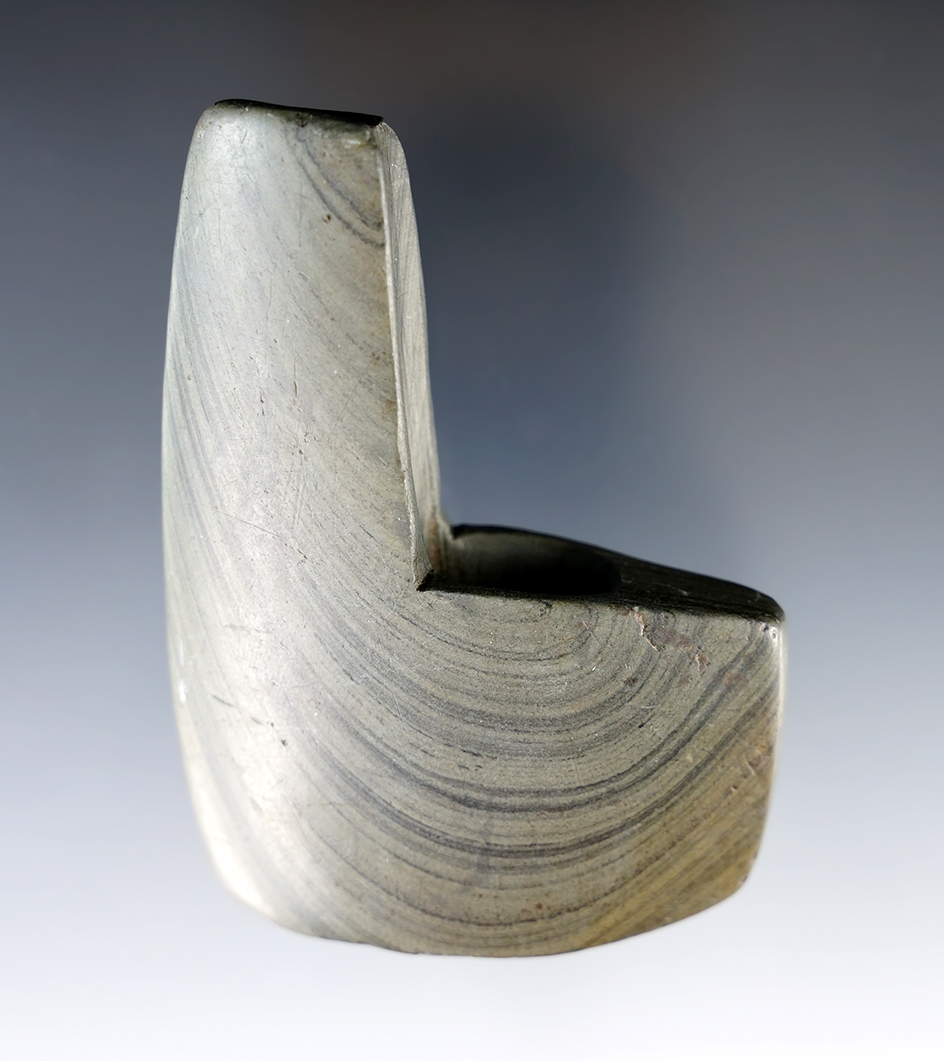 3" by 2 1/4"Geniculate found in the early 1900's in Wyandot Co., Ohio. Pictured in Bannerstone Book!