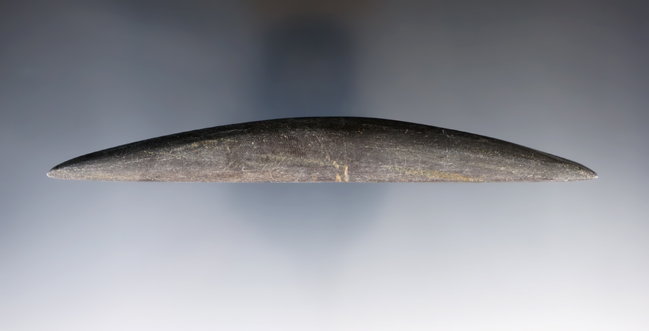 6 5/16" Archaic Bar Atlatl Weight found in Morrow Co., Ohio. Ex. A.T. Wehrle, Mayne, Virgil M. Dough