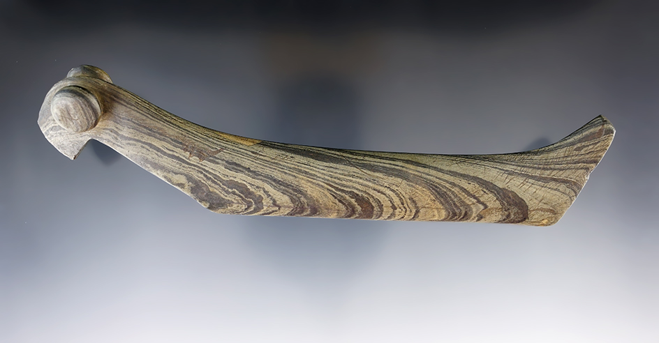 7 1/8" Glacial Kame "Box Head" Birdstone, known as "The Jackson Birdstone". Macomb Co., Michigan.