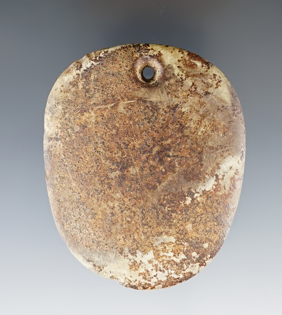 2 5/8" Mississippian Pendant found in Wayne Twp., Randolph Co., Indiana. Heavy mineral deposits!