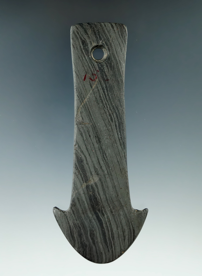 4 7/8" Adena Anchor Pendant found in Randolph Co., Indiana. Pictured